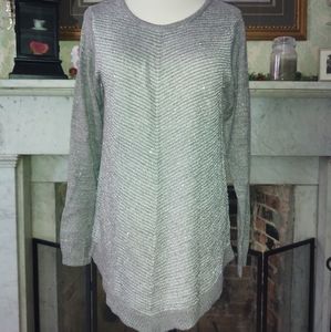 AGB Silver Metallic Sweater